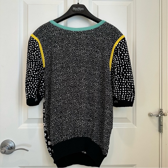 MaxMara label-cut Floral Contrast Trim Knit Top IT40 165/88A US4/6 Spring/Summer - Picture 9 of 16